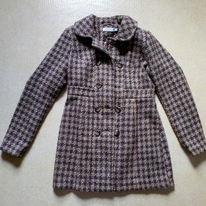 Ricki's XS houndstooth dresscoat/peacoat/trenchcoat